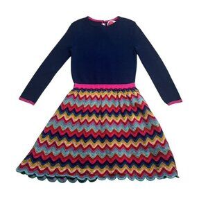 Mini Boden Chevron Knit Dress Size 5-6 Years